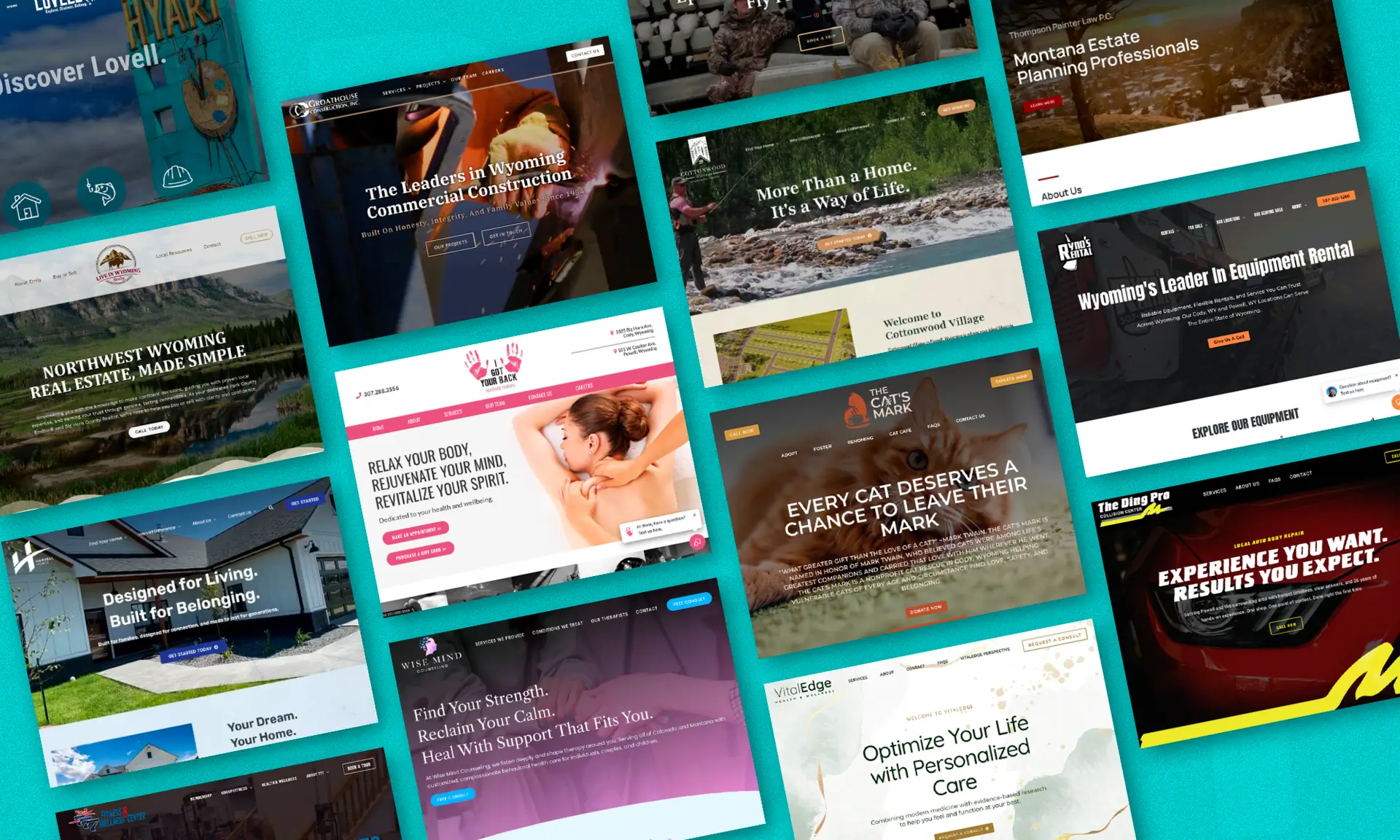 Portfolio of CROFT web design projects